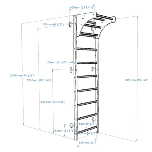 Шведская стенка  BenchK 711W - фото №6
